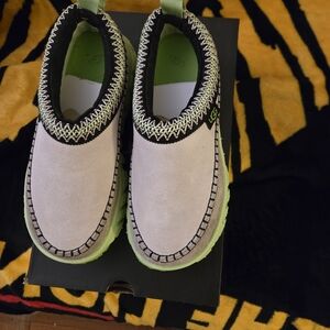 Kids Shoes with Green and Black Accents